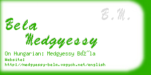 bela medgyessy business card